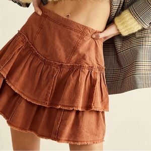 Free People Ruffle Skirt